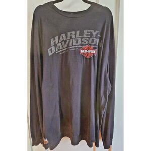 Harley Davidson Art County Fairfield OH black‎ pullover 100% cotton Men 3XL